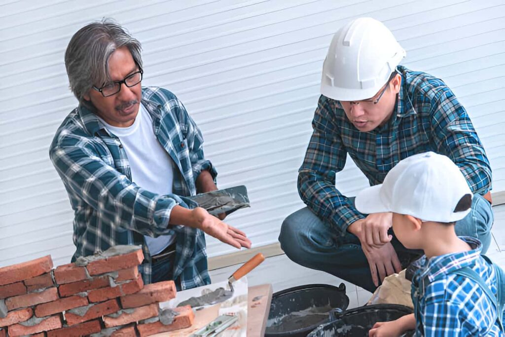masonry contractor explaining brickwork cost in Colorado Springs