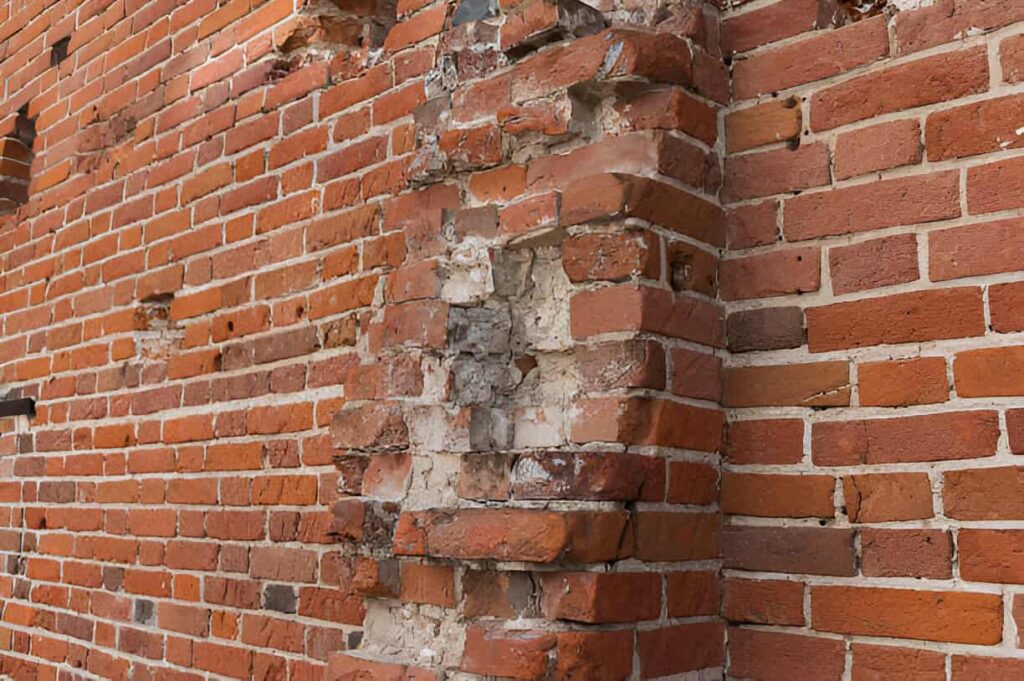 Historic brick wall in Colorado Springs showing durability and longevity